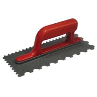 Faithfull Notched Trowel V 4mm & Round 7mm Plastic Handle 11x4.1/2in