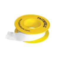 Faithfull P.T.F.E Gas Tape 12mmx5m White (Pack 10)