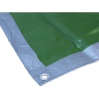 Faithfull Tarpaulin Green/Silver 5.4x3.6m (18x12ft) 80gsm