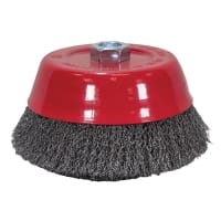 Faithfull Wire Cup Brush 125mm M14x2, 0.30mm Steel Wire
