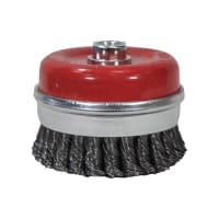 Faithfull Wire Cup Brush Twist Knot 100mm M14x2, 0.50mm Steel Wire