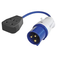 Faithfull Fly Lead 240V 3-Pin Plug to 240V 3-Pin Socket & 35cm Lead