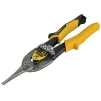 STANLEY Yellow Aviation Snips & Holster Straight Cut 250mm (10in)