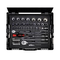 Wiha 1/4in & 1/2in Nut Driver & Bit Set, 60 Piece (inc. Case)