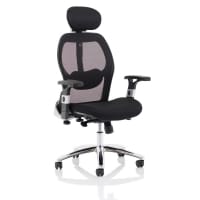 Sanderson II Black Fabric Mesh Back Chair