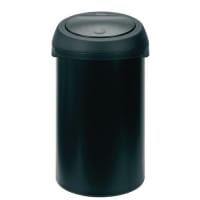 60L Brabantia Touch Top Litter Bin – Black - Durable Design with Easy-Open Lid