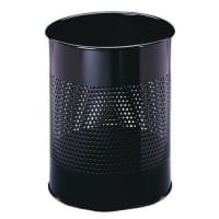 Small perforated rubbish bins, black Single Pack 15L