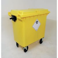Lockable Clinical Waste Wheelie Bin - Capacity 770 Litre