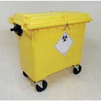 Lockable Clinical Waste Wheelie Bin - Capacity 660 Litre