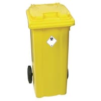 Lockable Clinical Waste Wheelie Bin - Capacity 80 Litre