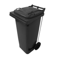 Pedal operated wheelie bins,120L Grey