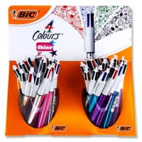 Bic 4 Colour Ballpoint Pen Shine Assorted Colours - Versatile Writing Essential
