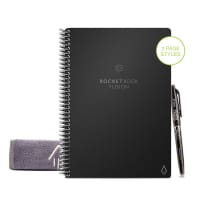 Rocketbook Fusion Reusable Smart Notebook 42 Page A5 Planner - Eco-Friendly, Reusable- Black