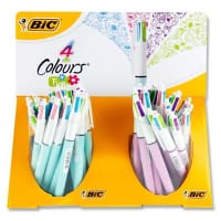 Bic Pastel 4 Colour Biro Fashion Assorted Colours - Trendy Writing Supplies