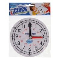 Clever Kidz Magnetic Clever Clock 15cm - Interactive Learning Tool for Teaching Time Concepts