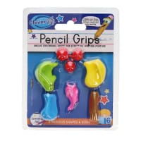 Clever Kidz Assorted Colours Pencil Grips Pack of 6 - Enhanced Comfort and Control for Writing