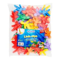 Clever Kidz Link-Ups Interlocking Figurines - 55 Piece - Creative Learning Toy