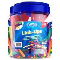 Clever Kidz Link-Ups Interlocking Strips 300 Piece - Creative Building Set for STEM Learning