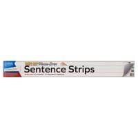 Clever Kidz Wipe-Off Reusable Sentence Strips 3x24 inch White Pack of 30 - Large Strips for Writing and Practice