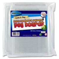 Clever Kidz Decorate the Peg Boards 207x153mm Pack of 5 - Customizable Boards for Creative Decoration