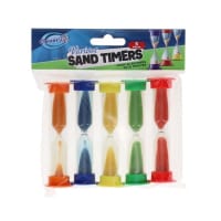 Clever Kidz Pack of 5 Various Sand Timers - Time Management for Kids