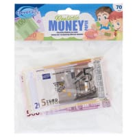 Clever Kidz Pack of 70 Paper Euro Money Set - Play Currency for Learning