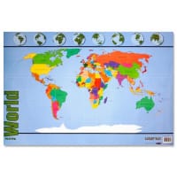 Clever Kidz Wall Chart - Map of the World for Young Learners