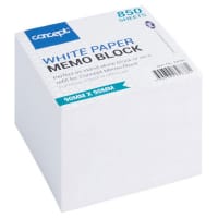 Concept White Paper Block 90X90mm 850 Sheets - Quality & Versatile