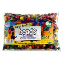Crafty Bitz Bag Wooden Multicoloured Beads - Large Size for Crafting