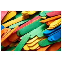 Crafty Bitz Jumbo Coloured Lollipop Sticks Pack of 200- Creative Crafting Supplies