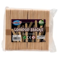 Crafty Bitz Jumbo Lollipop Sticks Bag of 200 - Natural - Crafting Essentials