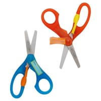 Crafty Bitz Children's Craft Scissors 130mm Pack of 2 - Assorted Colours for Safe & Fun Cutting