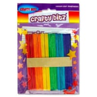 Crafty Bitz Coloured Lollipop Sticks Pack of 42 - Ideal for Crafting Fun