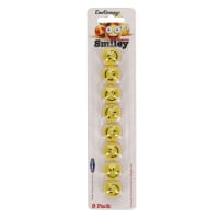 Emotionery Round Magnets Pack of 8 - 20mm Smiley - Fun Magnetic Decorations