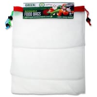 Green Line Pack of 3 BPA-Free Reusable Food Bags - Medium & Large Sizes - Eco-Friendly Storage Solutions for Snacks & Meals