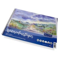Icon A3 Wiro Watercolour Pad 300gsm 12 Sheets - Perfect For Watercolour