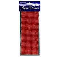 Icon Craft Self Adhesive Red Gem Stones - Pack of 1000 - Vibrant Accents