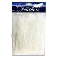 Icon Craft White Feathers - 20g Pack - Perfect for Craft Projects