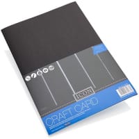 Icon Craft A4 Black Craft Card 220gsm Pack of 10 Sheets - For Elegant Projects