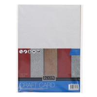 Icon Craft A4 Glitter Craft Card 220gsm Pack of 10 Sheets - For Sparkling Creations