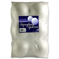 Icon Craft Styrofoam Spheres 120mm Pack of 6 - For Arts Crafting and Custom Decorations