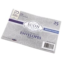 Icon Occasions C6 Ivory Envelopes - 80gsm Pack of 25 - Elegant and Durable for Invitations, Cards, and Correspondence