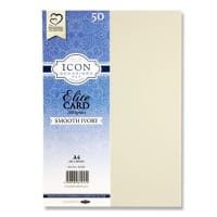 Icon Occasions A4 Smooth Card 300gsm Ivory Pack of 50 - For Various Crafts