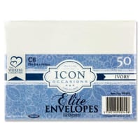 Icon Occasions C6 Envelopes 120gsm Ivory Pack of 50 - For Invitations