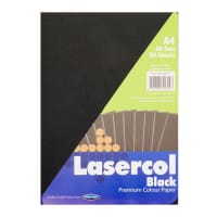 Lasercol A4 Activity Paper 80gsm 50 Sheets Black - Perfect for Creative Projects