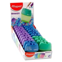 Maped Shaker Twin Hole Sharpener Assorted Colours - Double Hole Pencil Sharpener