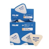 Milan 428 Triangular Eraser White - Ergonomic Design for Precision Erasing