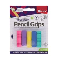 Ormond Pencil Grippers Assorted Colours - Pack of 5 Writing Aids