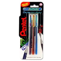 Pentel K110 Hybrid Dual Metallic Gel Pen Violet Orange Green Pack of 3 - Creative Colour Options