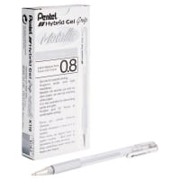 Pentel Hybrid Gel Grip Silver - Smooth and Reliable for Daily Use